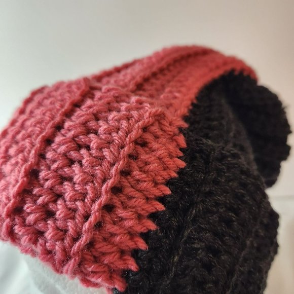 Slouchy Beanie Hat colorful black pink - Picture 4 of 4